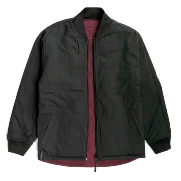 Hi-Lo Reversible Bomber Jacket - Purple Men's Large - Picture 2 of 4